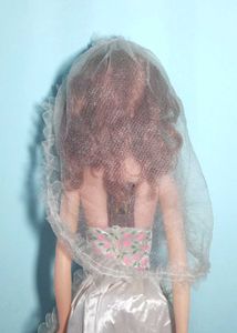 Beautiful Barbie Doll In White Dress