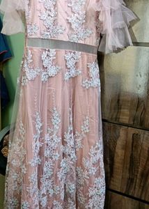 Elegant Padded Engagement Gown with Dupatta