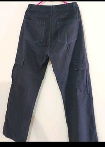 Black Cargo Jeans
