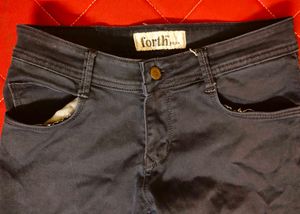 Navy Blue Straight Fit Jeans