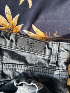 Gray Wash Cargo Jeans