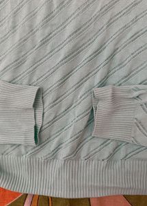 Mint Green Knit Sweater By Allen Solly