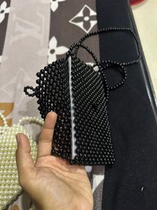 Pearls Bags White And Black