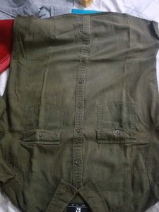 Olive Green Casual Shirt