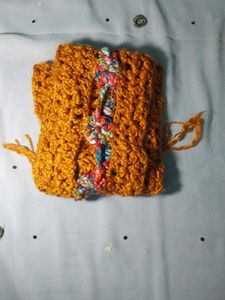Handmade Crochet Scarf with Fringe