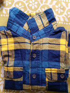 Blue & Yellow Plaid Shirt