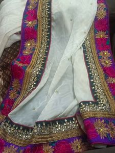 Off White Party Saree