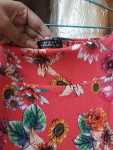 Floral Red Gown
