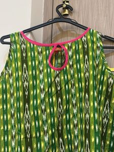 Green Print Top From Laabha