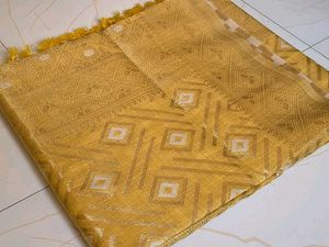 Yellow Banarasi Silk Saree