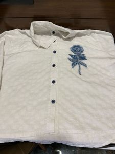 Embroidered White Shirt