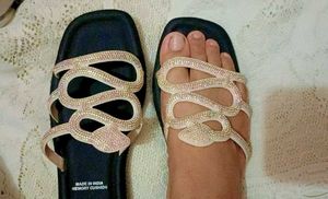 Snake Diamond Unused Flats