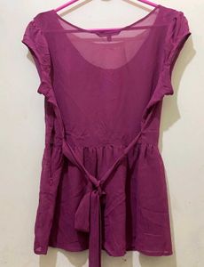 Chic Purple Ruffled Top 34