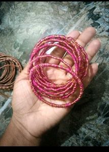 Pink &amp; Gold Bangles