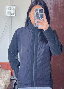 Black Padded Jacket with Fleece