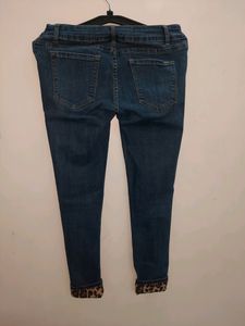 LOW WAIST BLUE DENIM JEANS