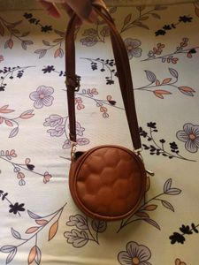 Brown Quilted Crossbody Bag