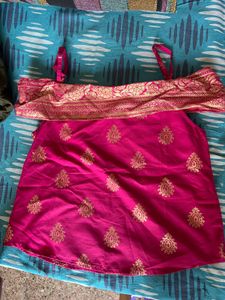 Pink &amp; Gold Bardot Top
