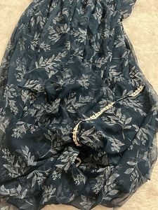 Blue Georgette Saree