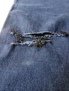 Denim Damaged Jeans for Women