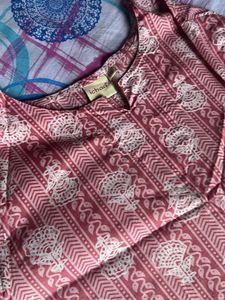 Pink Printed Kurta Set