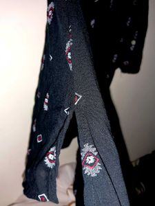 Black Printed Tunic Top