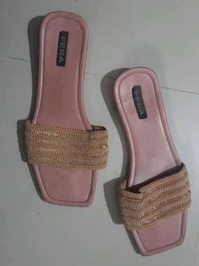 Fera Pink Embellished Flats