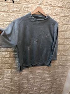 Gray Long Sleeve Top