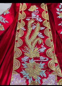 Red Embroidered Chinese Wedding Jacket