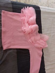 ruffle pink top