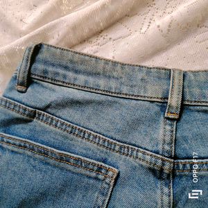 Small Flower Embroidery Denim Jeans