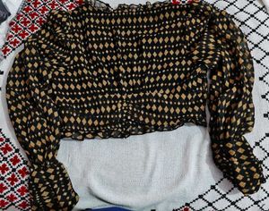 Patterned Sheer Top