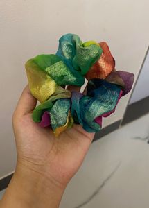 Hair Accessories ( Combo Of 6 Scrunchies)