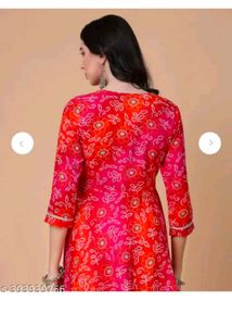 Orange Floral Kurta 🧡