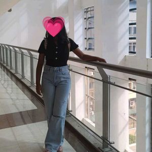 Light Wash Ripped Denim Jeans