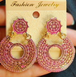 Bohemian Chic Pink Earrings
