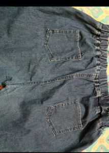 Cute Denim Pants and Two Black Leggings