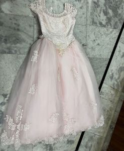 Pink Lace Ball Gown