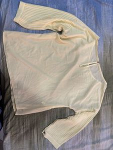 Light Yellow Pleated Sleeve Blouse