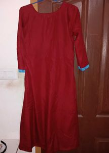 Burgundy Cotton Blend Kurti