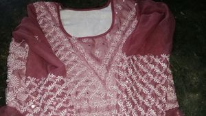 Chikankari Kurti With Pant