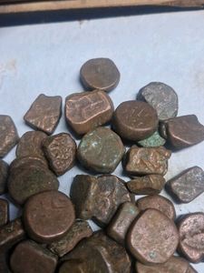 30 Pcs Very Old Pure Copper Coin Vintage Lot