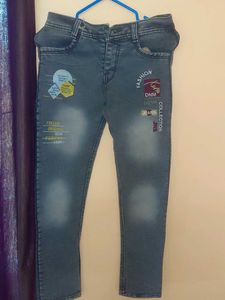 Stylish Black Cotton Party Pants for Boys 12-13yr