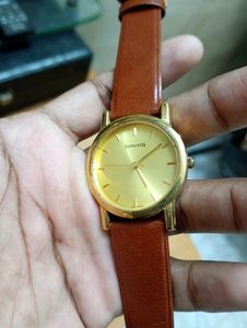 Sonata Gold Watch