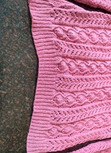 Pink Knit Pullover Sweater