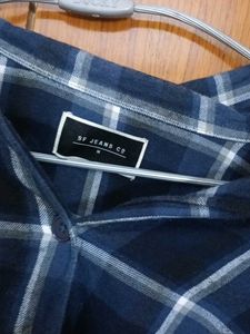 Oversized Plaid Flannel Crop Top