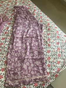 Mul Cotton Silk  Suitset With Scarf
