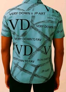 Abstract Print Button-Down Shirt