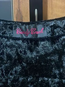 Candy Crush Black Velvet Top