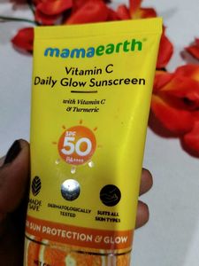 Mamaearth Vitamin C Sunscreen!🍊🧴💖